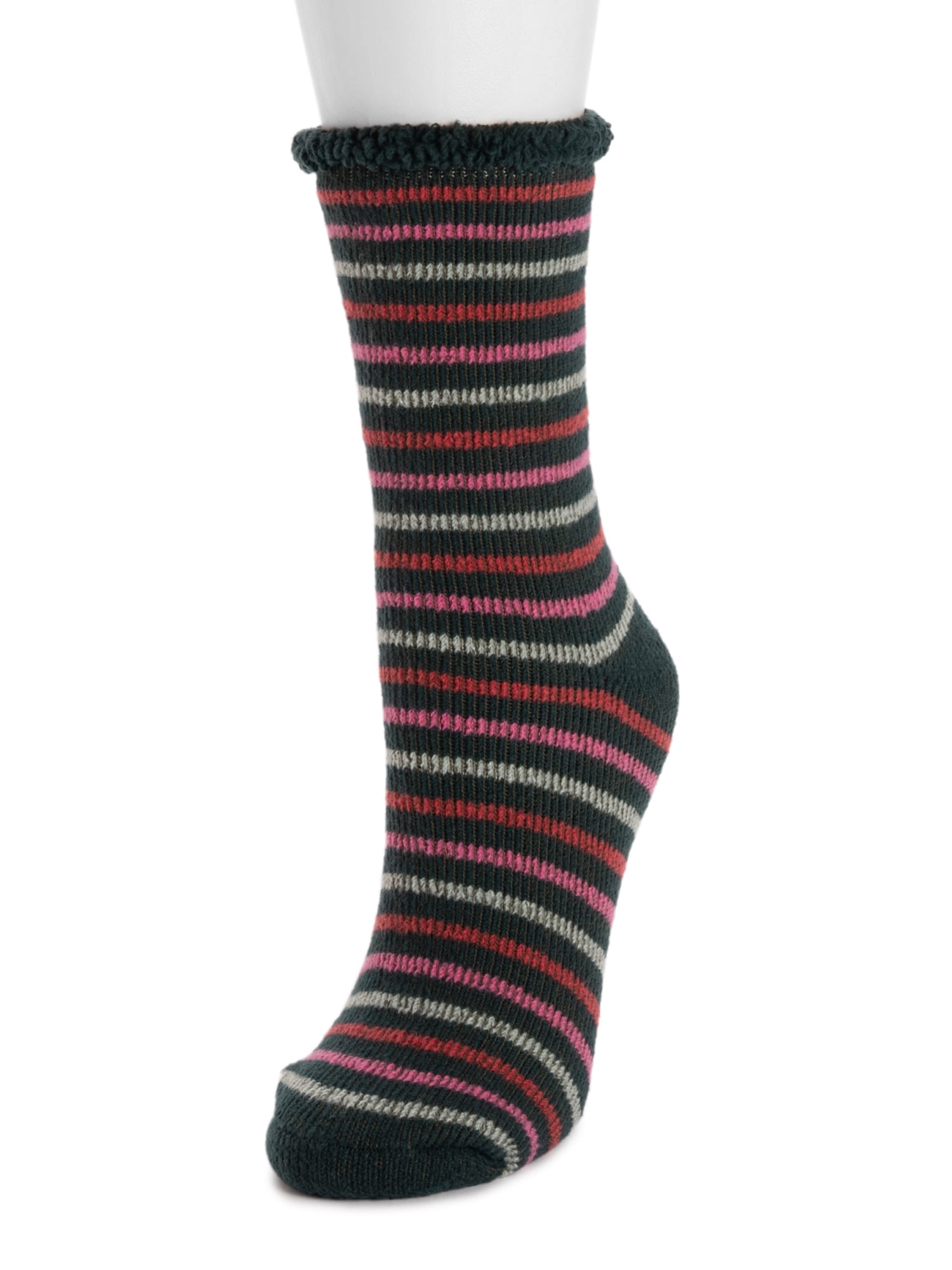 MUK LUKS Women's Tall Crew Lounge Sock, 1-Pack, OSFM