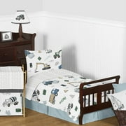 Construction Truck Green and Blue 5 Piece Toddler Bedding Set by Sweet Jojo Designs