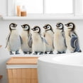 thumbnail image 1 of Calcomanías de pared autoadhesivas de PVC con forma de bonita familia de pingüinos, 1 of 3