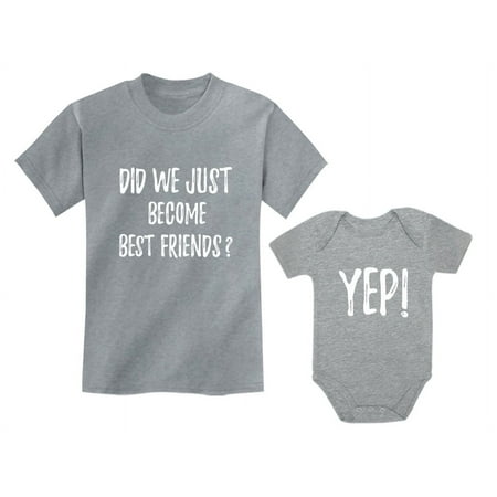Big Brother/Sister Little Brother/Sister Set Gift For Siblings Baby & Toddler Child Gray 5/6 / Baby Gray 12M (6-12M)