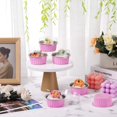 thumbnail image 6 of 50Pcs Aluminum Foil Baking Cups with Lids, 5oz Disposable Muffin Cupcake Ramekins, Cupcake Foil Liners Mini Tart Pie Tin Pan Holder for Souffle, Pudding, Party, Wedding, Pink, 6 of 7