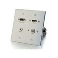 C2G HDMI VGA 3.5mm and USB Pass Through Double Gang Wall Plate ...