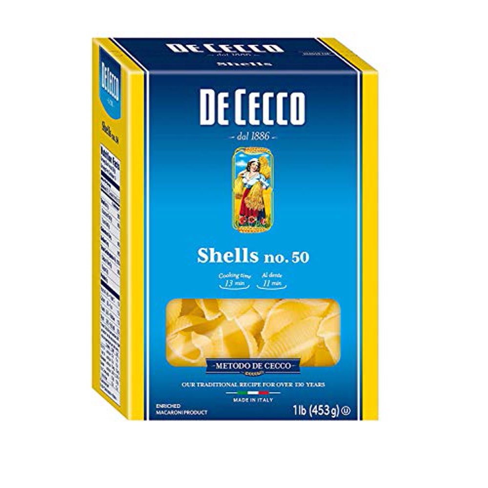 De Cecco Semolina Pasta, Shells No.50, 1 Pound (Pack of 3) Walmart