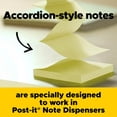 thumbnail image 4 of Dispensador de notas adhesivas desplegables de 7,6 x 7,6 cm, 24 blocs de color amarillo canario, 4 of 8