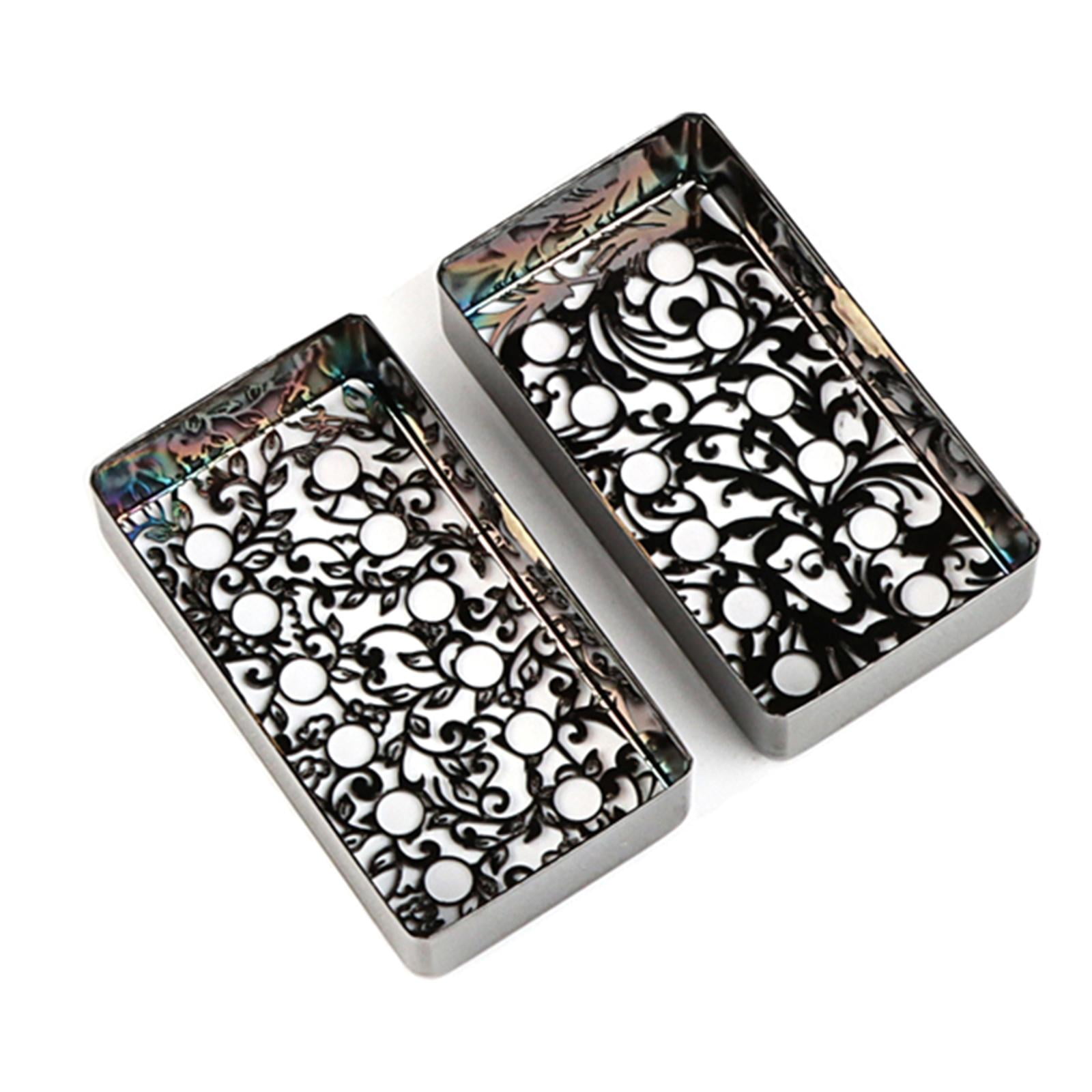 Rushawy 2 Pieces Electric Guitar Pickup Cover Humbucker Cover Supplies Kits for B