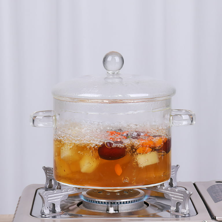 Glass Stockpot Transparent Binaural Soup Pot Noddle Bowl