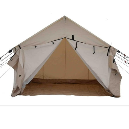 WHITEDUCK Alpha Canvas Wall Tent 10 x12 Water Repellent Outdoor Camping & Hunting Outfitter Tent
