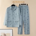 thumbnail image 3 of Pijamas de hombre Pantalones de manga larga de primavera y otoño para hombre Ropa de casa Traje fino de otoño e invierno para hombre, 3 of 5