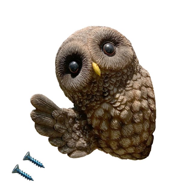 Tree Hanging Courtyard Garden Owl Simulation Animal Outdoor Tree Decoration There Are Hanging Pieces + Two Screws On The Back. Customers Only Need To Screw The Screws On The Tree