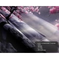 thumbnail image 6 of Japanese Cherry Blossom Tapestry Wall Hanging Asian Anime Nature Mountain Wall Art Calming Lake Ocean Tapestries for Bedroom Living Room Decor 60x50in, 6 of 7