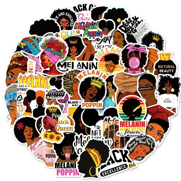 Paquete de pegatinas del 19 de junio para el Mes de la Historia Negra, 50 unidades