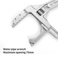 thumbnail image 2 of Riwesomey Llave de reparación con abrazadera de 6-75 mm de ancho Llave de reparación de baño ajustable de aleación de aluminio para tuberías de agua Herramientas y ferretería Riwesomey TO004785-00, 2 of 6