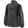 thumbnail image 3 of Women's WEAR by Erin Andrews Charcoal Seattle Kraken Popover Packable Half-Zip Jacket, 3 of 3