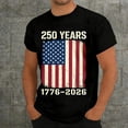 thumbnail image 2 of WAYUTE 250 Anniversary USA Shirt for Man National Flag Colors Patriotic Knit Graphic Casual Tee Festival Celebration Independence Day T-Shirts, 2 of 4
