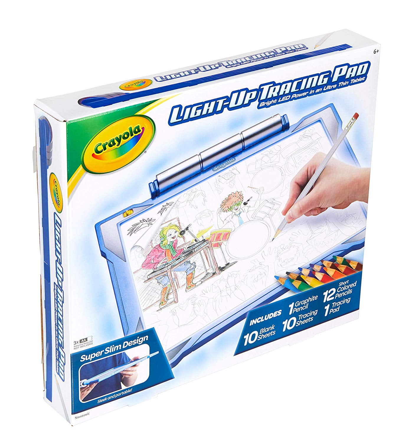 Crayola Light-up Tracing Pad Blue, Coloring Board for Kids, Gift, Toys for  Boys, Ages 6, 7, 8, 9, 10 