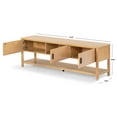 thumbnail image 2 of Safavieh Jaylessa Solid Wood 3 Door Tv Stand in Natural, 2 of 14