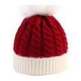 thumbnail image 5 of HESHENG Toddler Baby Boy Girls Christmas Beanie Cap Color Block Winter Warm Cable Knit Hat, Red, 5 of 11