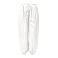 thumbnail image 4 of Outfmvch Women Summer Vacation Lantern Pants High Waisted Front Pleats Baggy Wide Leg Elastic Ankle Cuffs Wrinkle Free Hidden Pockets Dressy Office Evening Casual Daily Outfits White L, 4 of 4
