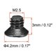 thumbnail image 3 of Uxcell M2.5 x 3mm Tornillo de fijación Phillips Galvanizado negro Paquete de 150, 3 of 5