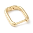 thumbnail image 3 of 5pairs Brass Huggie Hoop Earrings Long-Lasting Plated Rectangle Real 18k golden Plated 15.5x11.5x2mm Pin: 1mm, 3 of 3