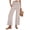 Light Brown White Stripe, variant on ANRABESS Women Striped Gingham Wide Leg Palazzo Pants Casual Lounge Cropped PJ Bottoms Comfy Cute Plaid Pants with Pockets Black White Stripe Large