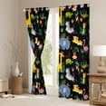 thumbnail image 3 of Manfei Yellow Lions Leopard Curtains Pack of 2 (42x84 Each),Wild Crocodile Curtains Blackout,Kawai Zebra Pattern Bedroom Curtains For Girls Boys,Microfiber Bedroom Decor, 3 of 6