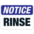 thumbnail image 1 of Rinse Sign, OSHA Notice Sign, 18x24 Aluminum, 1 of 1
