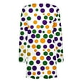 thumbnail image 6 of lcziwo Mardi Gras Cardigans for Women Long Sleeve Sweaters Lightweight Open Front Shrug Cardigan Carnival Graphic Dressy Draped Kimono Cardigan Deals Today,Multicolor,L, 6 of 6