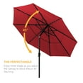 thumbnail image 5 of Mondawe 11 ft Red Patio Umbrella - 3-Tier Vented Top Design, Waterproof Fabric for Outdoor Patio, 5 of 9