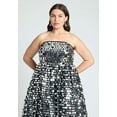 thumbnail image 5 of ELOQUII Women's Plus Size Paillette Dress With Big Skirt, 5 of 5