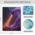 thumbnail image 3 of Diamond Art Kits for Adults - 5d Purple Fire Dragon Mystical Scene Diamond Painting for Adults, Diamond Art for Adults Beginners, Diamond Painting Kits for Adults for Home Wall Decor, 3 of 7