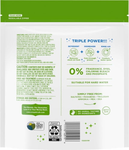 Simple Truth Triple Power Free & Clear Dishwasher Detergent Pacs Big Deal! - 45 ct