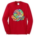 thumbnail image 2 of Wild Bobby Rainbow Painted I've Got The Whole World Dean Russo Design Inspirational/Christian Men Long Sleeve Shirt, Red, Large, 2 of 6