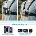 thumbnail image 6 of Mobile Phone Chest Mount Harness Strap Holder Cell Phone Clip Action Camera POV for Samsung iPhone Plus etc, 6 of 7