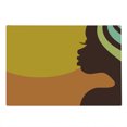 thumbnail image 2 of African Cutting Board, Teenage Girl Face Profile Abstract Sunset Calm Evening, Decorative Tempered Glass Cutting and Serving Board, Large Size, Orange Salmon Dark Brown, by Ambesonne, 2 of 5