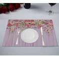 thumbnail image 1 of YUSDECOR Flowers Wedding Scene Kitchen Dining Table Mats Placemats Size 12x18 Inches, Set of 2 Pieces, 1 of 2