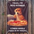 thumbnail image 3 of Yeah I'm Into Fitness Whole Pizza in my Mouth Funny Humor Home Business Office Sign, 3 of 4
