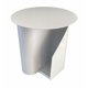 thumbnail image 3 of Mesa auxiliar Benzara Rati 48 cm con tapa redonda blanca, 3 of 5