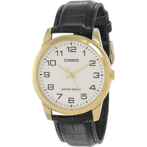 Casio Mens Analogue Quartz Watch with Leather Strap MTP-V001GL-7B