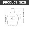thumbnail image 3 of Clearance! Apron for Men Women with Adjustable Straps and Large Pockets Canvas Cotton Cooking Kitchen Bib Aprons Grey 1 Canvas Apron, 3 of 7