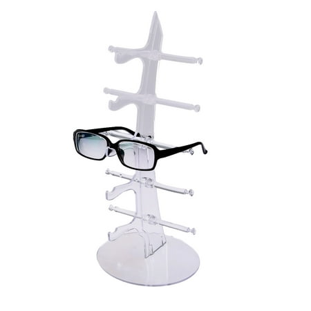 Sunglasses Rack Holder Glasses Sale Show Display Stand Organizer for 5 Pair Sunglasses - Transparent
