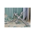 thumbnail image 4 of Metal Tone Leaf Ended Cross Vintage Inspired Vines Crystal Element Necklace, 4 of 6