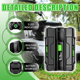 thumbnail image 3 of 4 Pack 5000mAh Lithium Replacement for EGO Battery Compatible with EGO Battery 56V Fits for EGO 56V Battery BA2800 BA2800T BA4200 BA4200T BA1400 BA1400T CS1604 HT2400 LB6504 with LED Light, 3 of 7