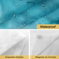 thumbnail image 5 of No Hook Shower Curtain with Snap in Liner, Summer Ocean Gradient Waves Waterproof Fabric Bathroom Curtain Mesh Top Window, Coastal Beach Watercolor Shower Curtains 60x72in, 5 of 9