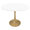 White, variant on LeisureMod Round Dining Table Modern 35" MDF Wood Tabletop with Gold Steel Pedestal Base for Kitchen and Living Room Bristol Series in Black