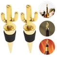 thumbnail image 3 of 2pcs creative cactus wine stoppers stoppers para boda de fiesta (dorado), 3 of 5