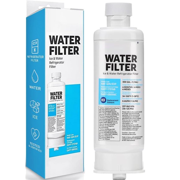 Filtro de Agua DA97-17376B, DA97-08006C, HAF-QIN, HAF-QIN/EXP para Refrigeradores Samsung