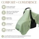 thumbnail image 3 of Comfy Cubs Funda para asiento de coche para bebé, suave, transpirable y ligera, 70 % rayón y 30 % muselina de algodón, funda para asiento de coche infantil para protección contra el sol, los insectos, 3 of 5