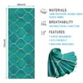 thumbnail image 2 of Teal and Gold Geometric Lattice Pattern Hot Yoga Mat Towel Non Slip for Hot Yoga - Quick-Drying Yoga Mat Cover with 4 Corner Pockets with Travel Bag - Hot Yoga Towel Non Slip 70"x26", 2 of 6