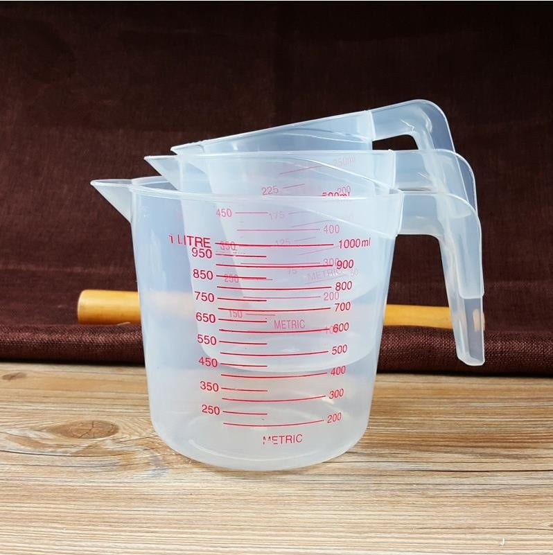 Clear Plastic Measuring Cup, Heatresistant Measuring Cup with Angled